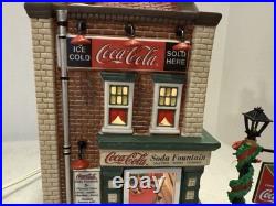 Dept 56 Coca-Cola Soda Fountain Christmas in the City 59221 SIGNED Thomas Bates