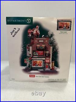 Dept 56 Coca-Cola Soda Fountain Christmas in the City 59221 SIGNED Thomas Bates