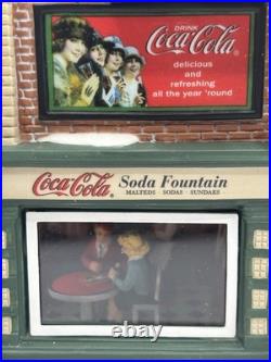 Dept 56 Coca-Cola Soda Fountain Christmas in the City Village 59221
