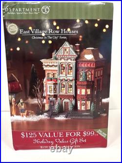 Dept 56 EAST ROW VILLAGE HOUSES (2 pcs) 56.59266 Christmas In The City NIB