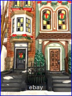 Dept 56 EAST ROW VILLAGE HOUSES (2 pcs) 56.59266 Christmas In The City NIB