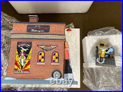 Dept 56 HARLEY DAVIDSON GARAGE & PERFECT EXHAUST NOTE Christmas in the City Rare