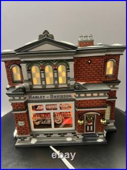 Dept 56 Harley Davidson City Dealership 59202 Christmas in the City Series w Box