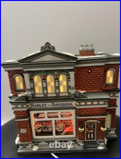 Dept 56 Harley Davidson City Dealership 59202 Christmas in the City Series w Box