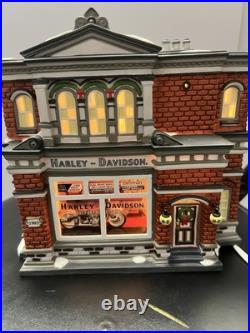 Dept 56 Harley Davidson City Dealership 59202 Christmas in the City Series w Box