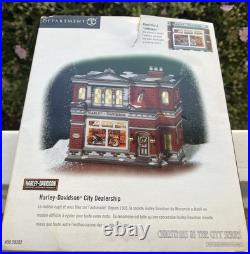 Dept 56 Harley Davidson City Dealership 59202 Christmas in the City Series w Box