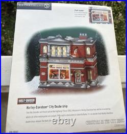 Dept 56 Harley Davidson City Dealership 59202 Christmas in the City Series w Box