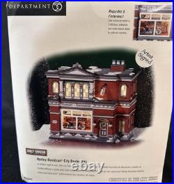 Dept 56 Harley-Davidson Dealership 2002 Christmas in the City ARTIST SIGNED