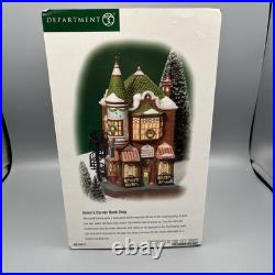 Dept 56 Jenny's Corner Book Shop Christmas In The City in Box 58912 Complete HTF