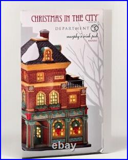 Dept 56 Murphy's Irish Pub 4025241 Christmas In The City Brand New