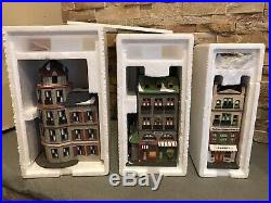 Dept 56 NEW CIC Lot of 3 TOY SHOP & PET STORE/TOWER CAFE/BAKERY #65129