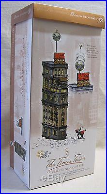 Dept 56 NEW YORK Times Square 2000 The Times Tower Special Edition NRFB