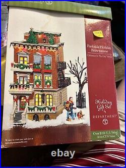 Dept. 56 Parkside Holiday Brownstone 2002 Retired Christmas In The City READ Des