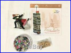 Dept 56 Snow Village Xmas in the CITY Times Square Tower NIB New Years Eve BALL