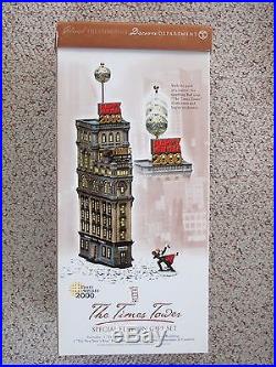 Dept 56 THE TIMES TOWER Christmas in the City #56.55510 with Free Ornament