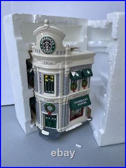 Dept 56 The Original Snow Village Starbucks Coffee #54859 withLight Cord & Box