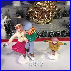 Dept 56 VILLAGE ANIMATED ROCKEFELLER PLAZA SKATING RINK Christmas in the City