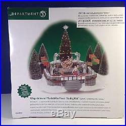 Dept 56 VILLAGE ANIMATED ROCKEFELLER PLAZA SKATING RINK Christmas in the City