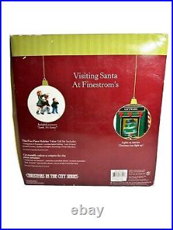 Dept 56 Visiting Santa At Finestrom's Christmas In The City Collection 2005