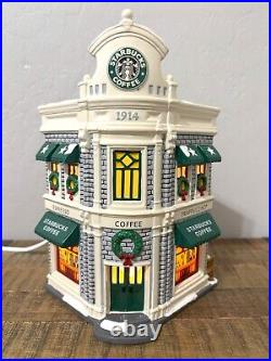 EUC Dept 56 The Original Snow Village Starbucks Coffee withbox 54859 RETIRED