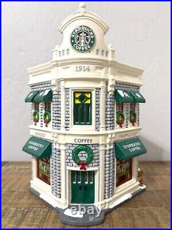 EUC Dept 56 The Original Snow Village Starbucks Coffee withbox 54859 RETIRED