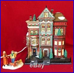 East Village Row Houses Dept 56 Christmas in the City Village 59266 CIC snow A