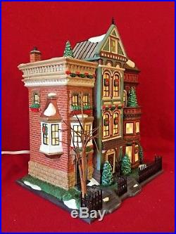East Village Row Houses Dept 56 Christmas in the City Village 59266 CIC snow A