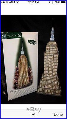 Empire State Building, Dept 56, Christmas in the City, Lights, Mint