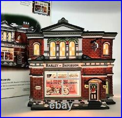 HARLEY-DAVIDSON Dept 56 Lighted CITY DEALERSHIP #59202 Christmas In The City