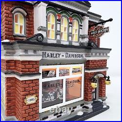 HARLEY-DAVIDSON Dept 56 Lighted CITY DEALERSHIP #59202 Christmas In The City