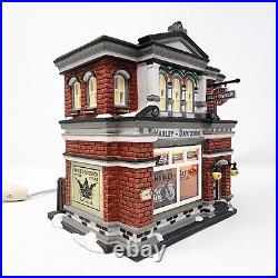 HARLEY-DAVIDSON Dept 56 Lighted CITY DEALERSHIP #59202 Christmas In The City