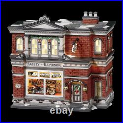 Harley Davidson Dept 56 City Dealership Christmas in the City Village New READ D