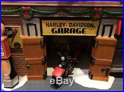 Harley-Davidson GARAGE RARE Dept 56 Christmas In The City #4035565 NICE USED