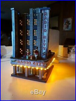 Illuminated Department 56 Radio City Music Hall with Rockettes Figurines
