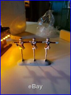 Illuminated Department 56 Radio City Music Hall with Rockettes Figurines