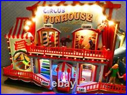 Lemax Circus Funhouse #05616 Tested Works, Missing a Flag