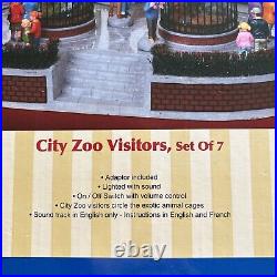 Lemax Village Collection City Zoo Visitors new in box works great see video