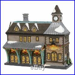 Lincoln Train Station Dept 56 6003056 Christmas In The City Village snow depot Z