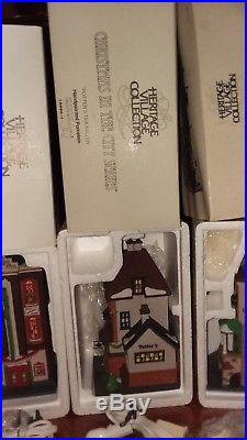 Lot Of 6 Dept 56 Christmas In The City Series Buildings With Boxes Ex. Condition