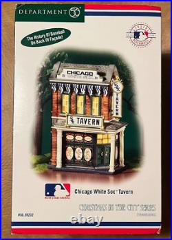 NEW Dept 56 Christmas in the City Chicago White Sox Tavern MLB NEW #59232