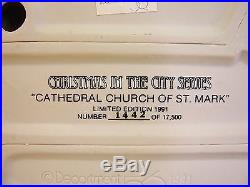 NIB! Dept 56 Christmas in City 5549-2 CATHERDRAL CHURCH OF ST MARK Ltd Ed Low #