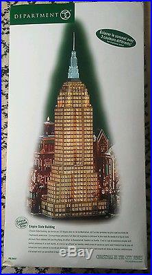 RARE Dept 56 EMPIRE STATE BUILDING Christmas in the City NEVER DISPLAYED