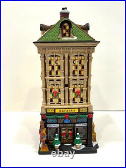 RARE Dept 56 HAVANA'S CIGAR SHOP 805534 Christmas In The City New In Box