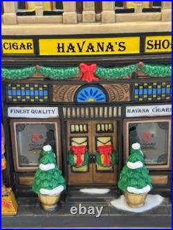 RARE Dept 56 HAVANA'S CIGAR SHOP 805534 Christmas In The City New In Box