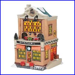 RETIRED Dept 56 Christmas In the City Model Railroad Shop #6005384