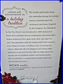 Rare NOB Dept 56 WDFS RADIO Christmas In The City Limited to Year of Prod 2010