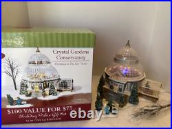 SIGNED Dept 56 Christmas in the City Crystal Gardens Conservatory #59219 MIB