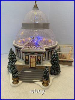 SIGNED Dept 56 Christmas in the City Crystal Gardens Conservatory #59219 MIB