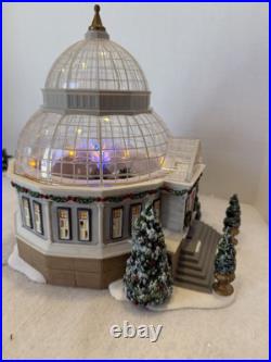 SIGNED Dept 56 Christmas in the City Crystal Gardens Conservatory #59219 MIB