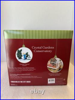 SIGNED Dept 56 Christmas in the City Crystal Gardens Conservatory #59219 MIB